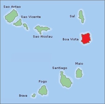 kaart boa vista kaapverdie