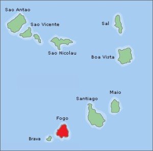 kaart fogo kaapverdie