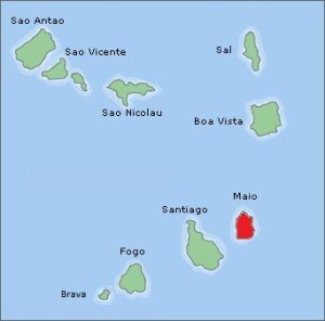 kaart maio kaapverdie