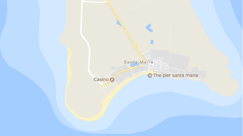 Kaart ligging Santa Maria Strand