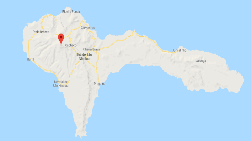 Kaart ligging van nationaal park Monte Gordo